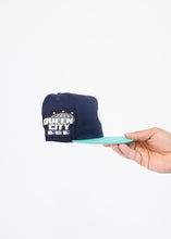 Queen City snapback hat "Navy blue, Teal"